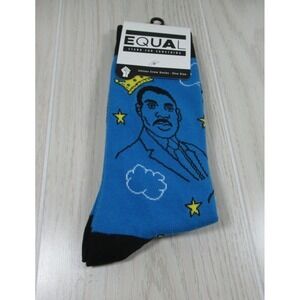 Equal MLK Martin Luther King men women socks blue One Size Stand for something